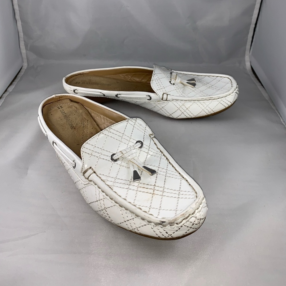 Naturalizer Gossip White Mules Slip Ons